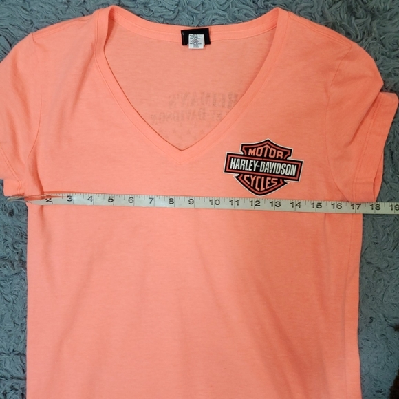 Harley Davidson Neon tee.  Size Medium - Picture 3 of 5